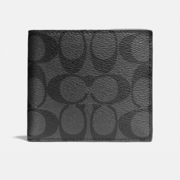 NWT COACH DOUBLE BILLFOLD WALLET IN SIGNATURE - Picture 1 of 11